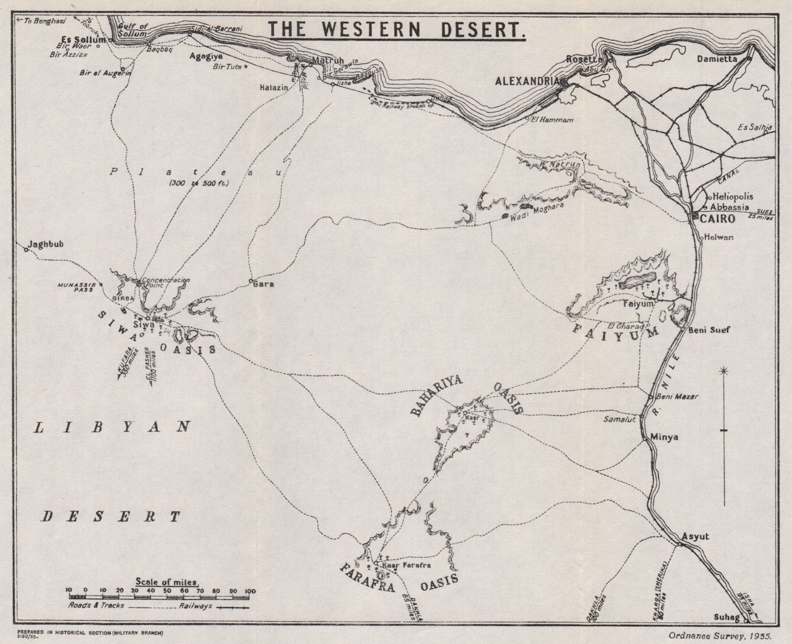 FIRST WORLD WAR. The Western Desert. Egypt 1935 old vintage map plan chart